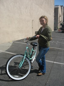 Sophia Myles arrives for her interview